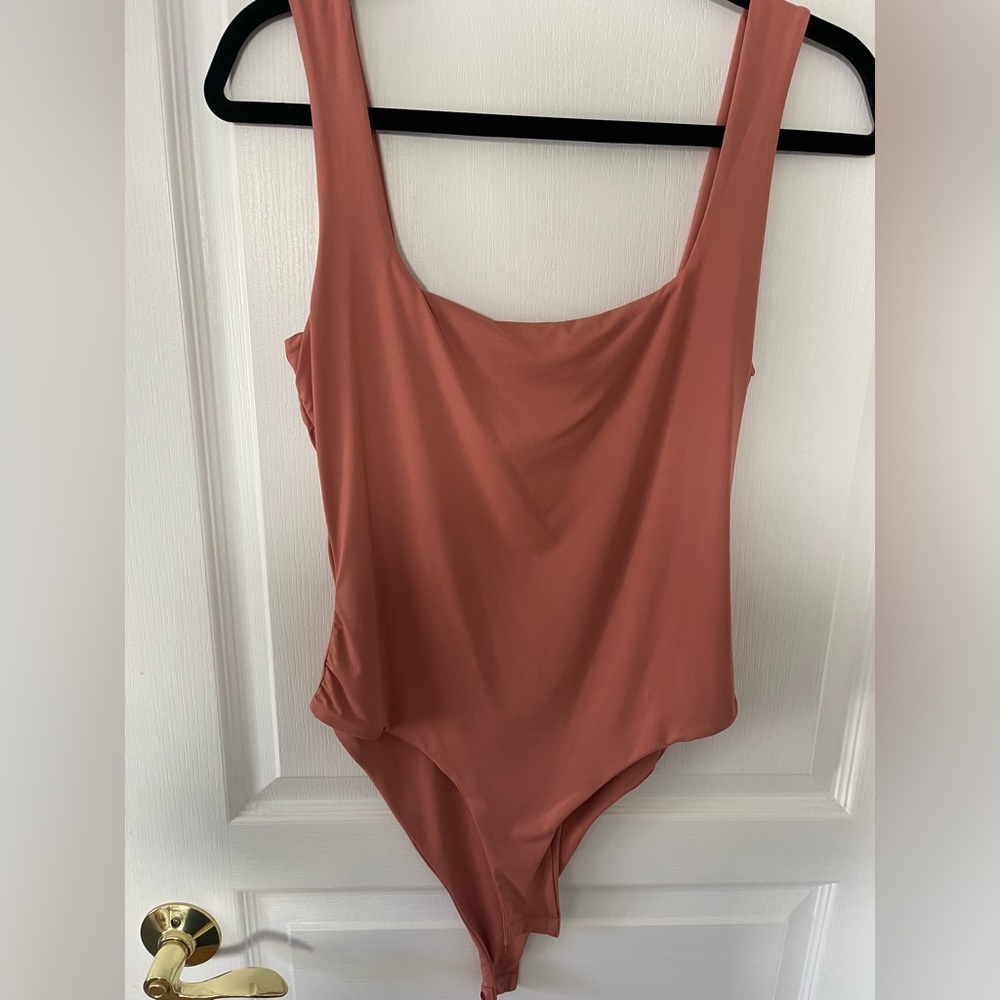 Salmon Pink One-Piece Swimsuit